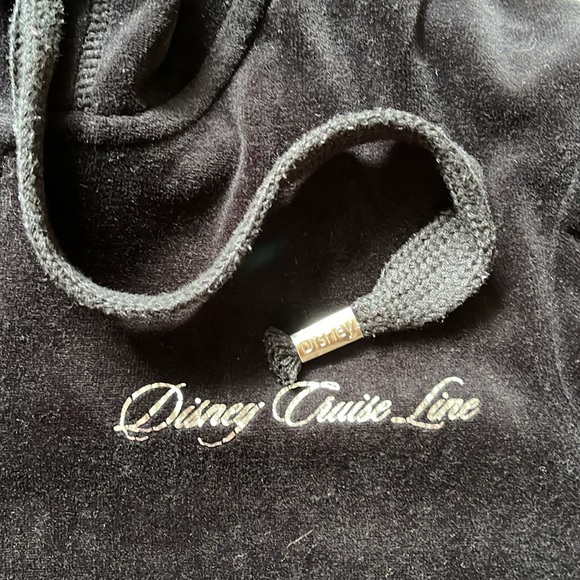 SET- Disney Cruise Line Black Velour Track Set preowned lightly used. - Picture 4 of 9